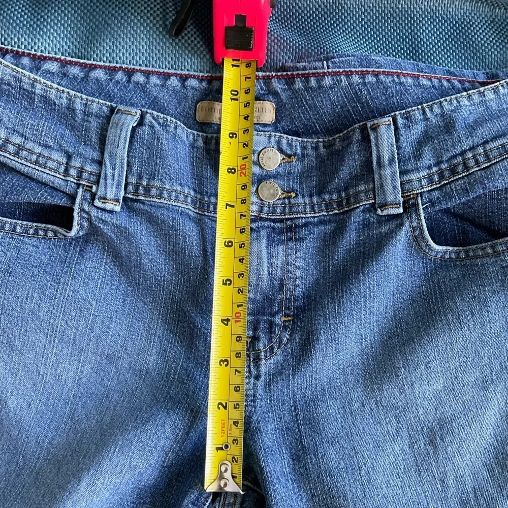 Vintage Y2K Tommy Jeans Flare Denim Tommy Hilfiger Double Button sz 11 Jeans - Picture 9 of 10